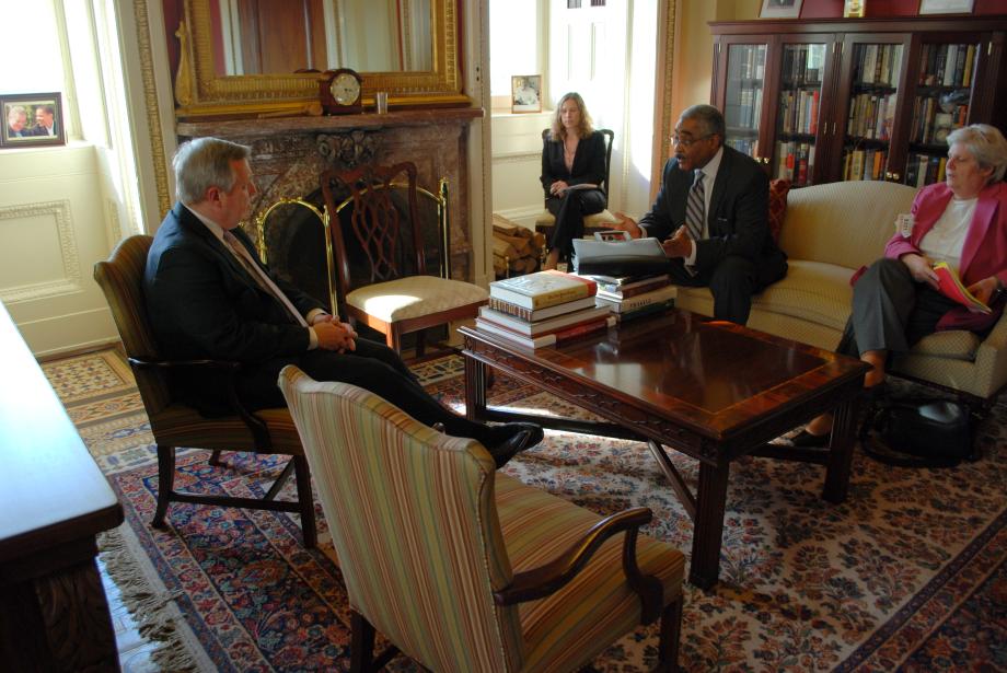 Durbin met with the CEO of AARP, A. Barry Rand, to discuss seniors' issues
